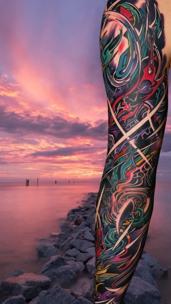 Abstract Chaos Sleeve