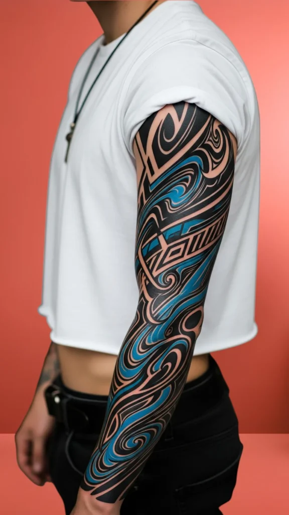 Abstract Ink Flow Sleeve