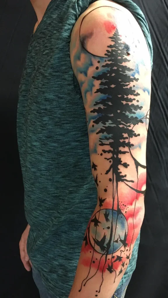 Abstract Watercolor Sleeve