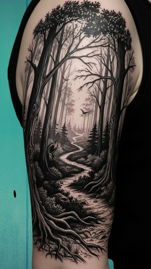 Dark Forest Landscape