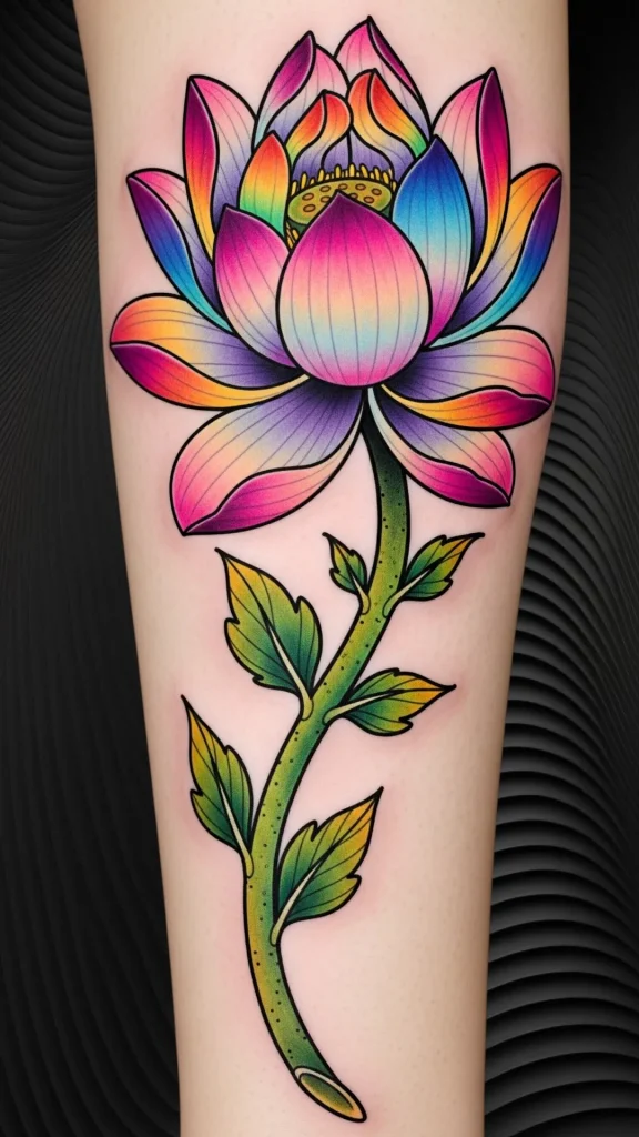 Lotus on a Stem