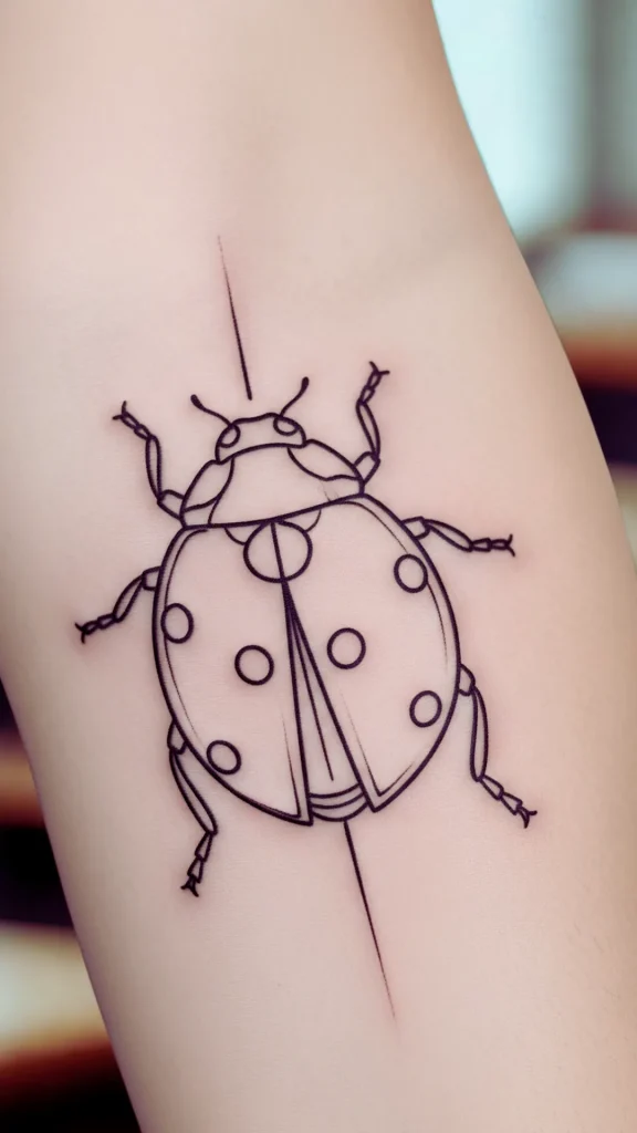 Minimalist Ladybug Outline