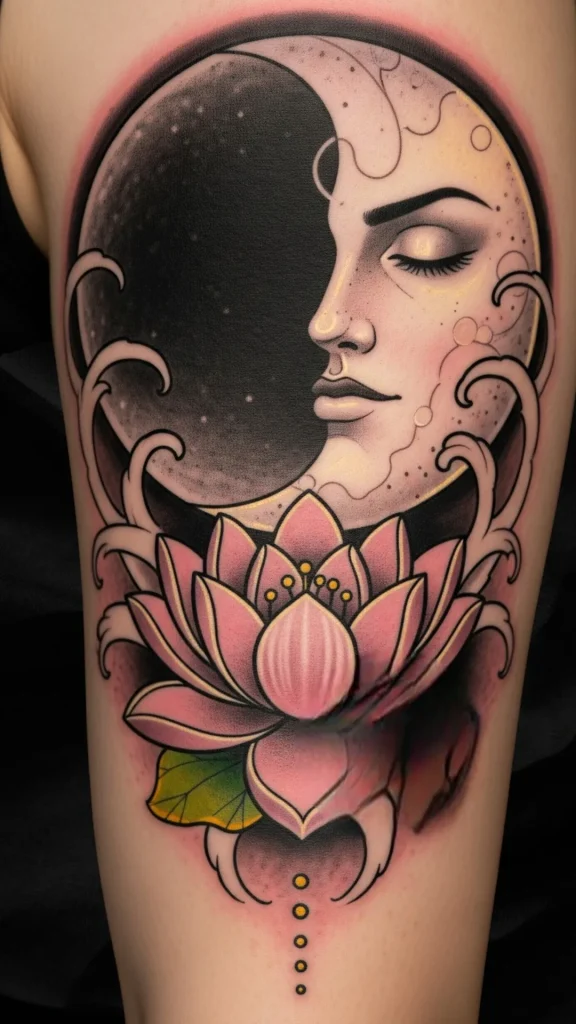Moon and Lotus