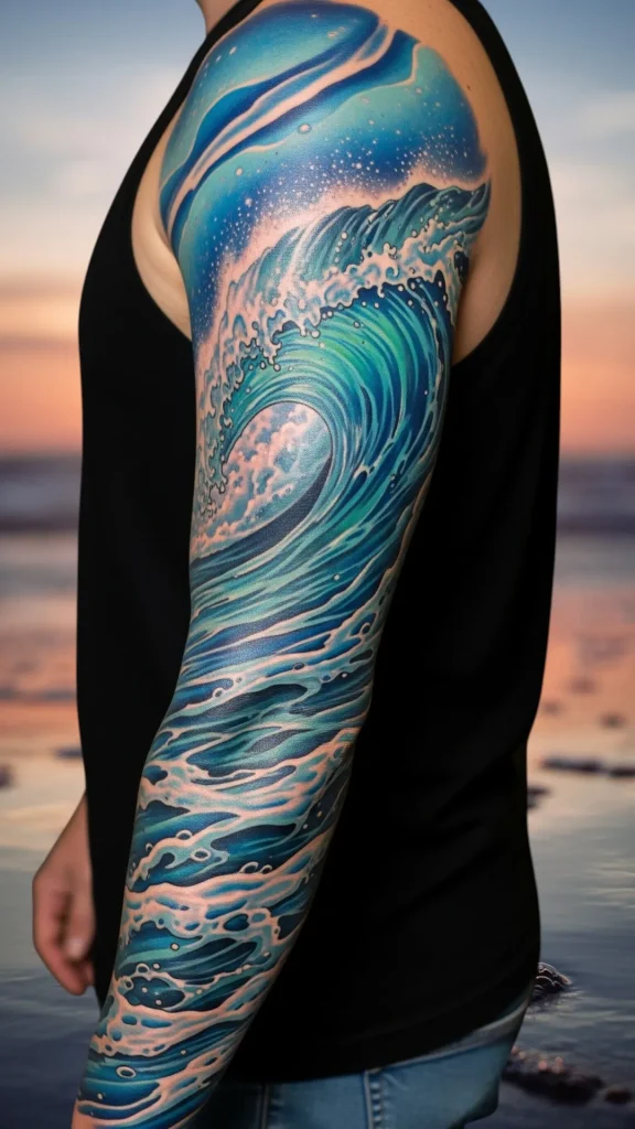 Ocean Wave Sleeve