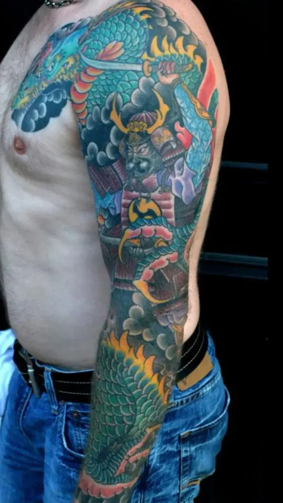 Samurai vs. Dragon Battle Sleeve