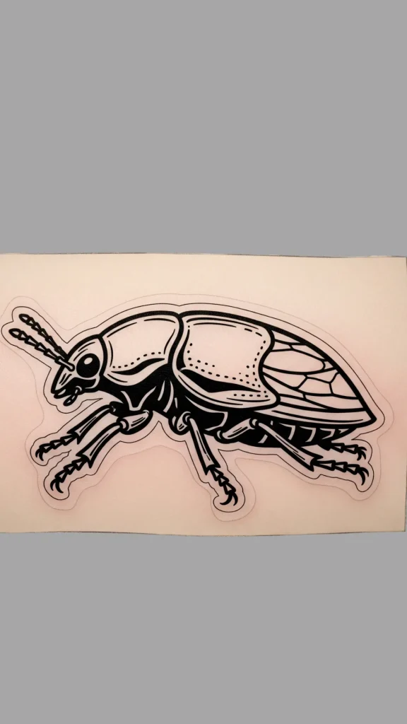Side-View Bug Stencil