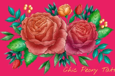 Chic Peony Tattoo