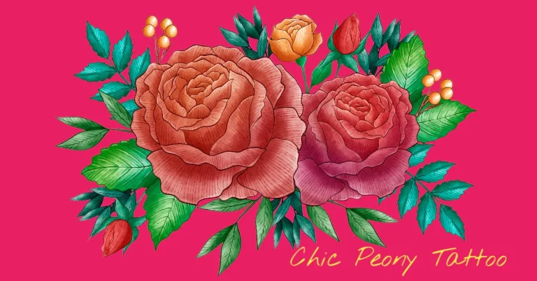 Chic Peony Tattoo