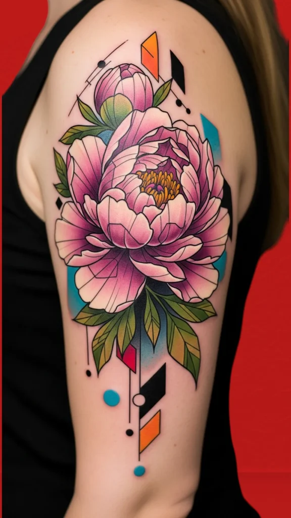 Geometric Peony Fusion