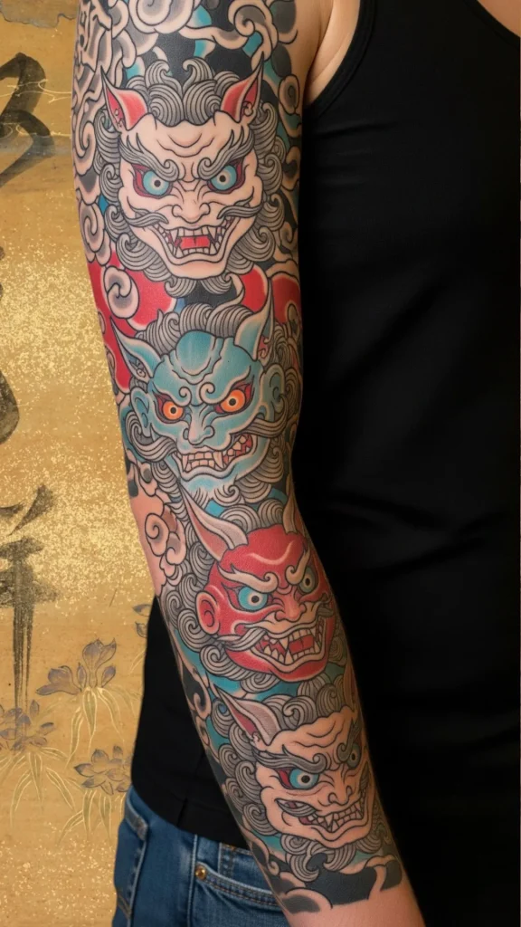 Yokai Spirits Sleeve Tattoo