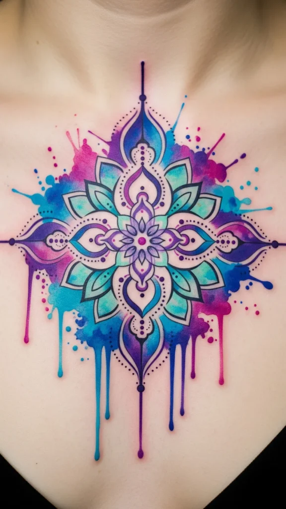 Abstract Watercolor Mandala