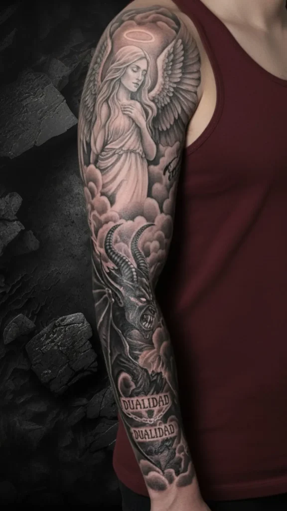 Chains, Crosses and Struggle Tattoo