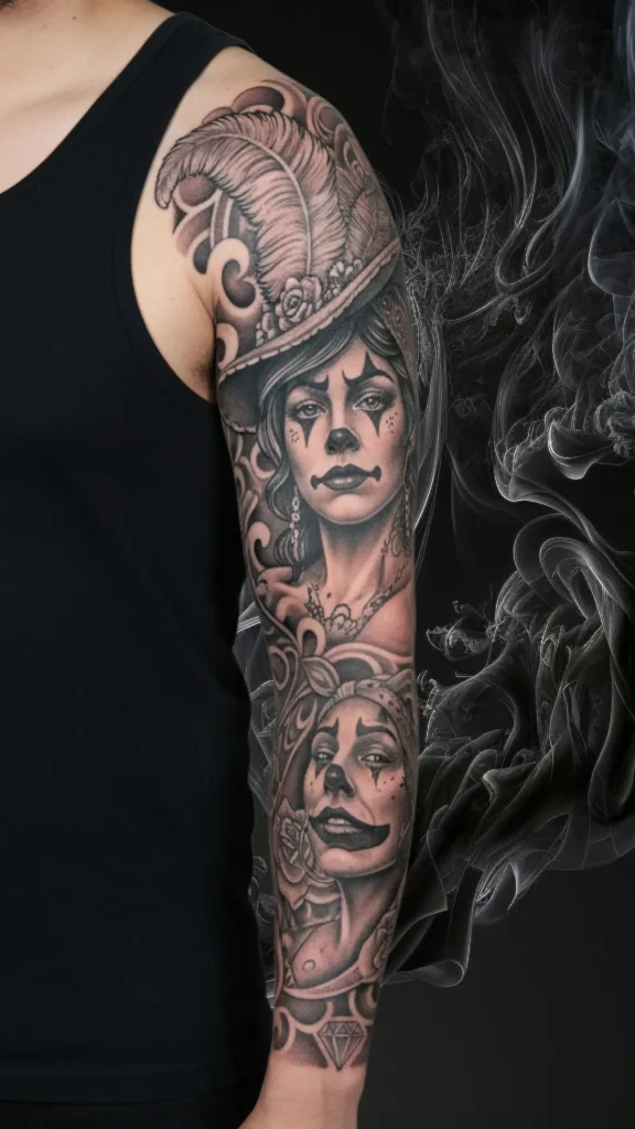 Chicano Clowns (Payasas) Tattoo