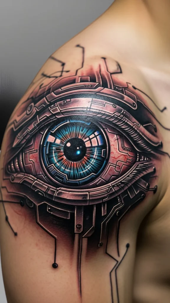 Cybernetic Eye Tattoo