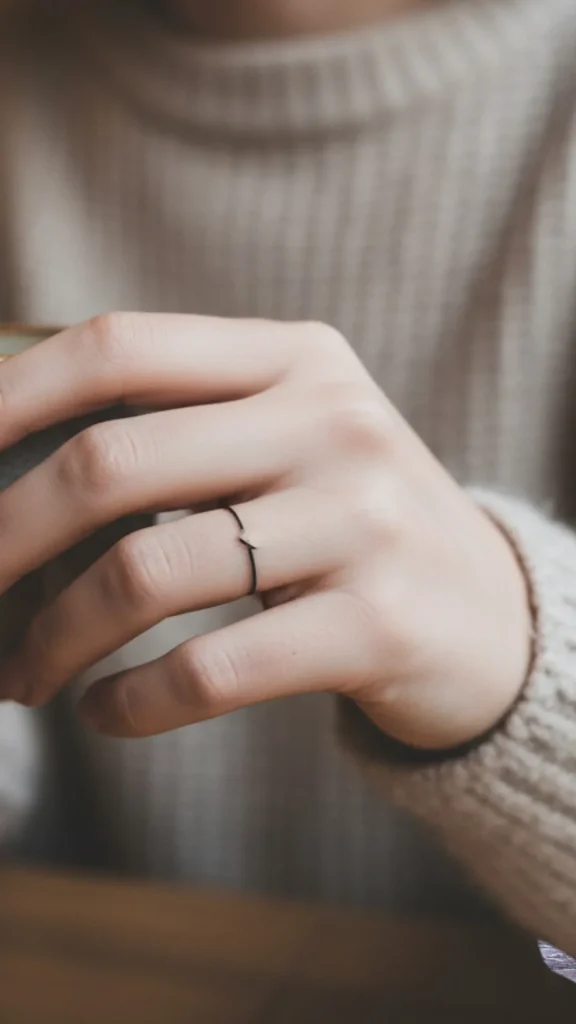 Delicate Line Ring Tattoo