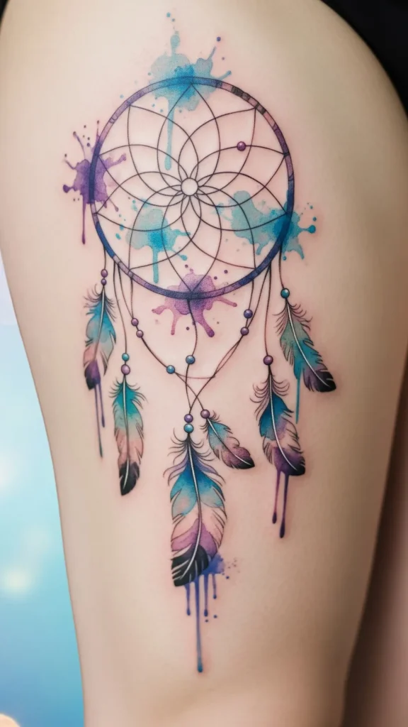 Dreamcatcher in Watercolor Style