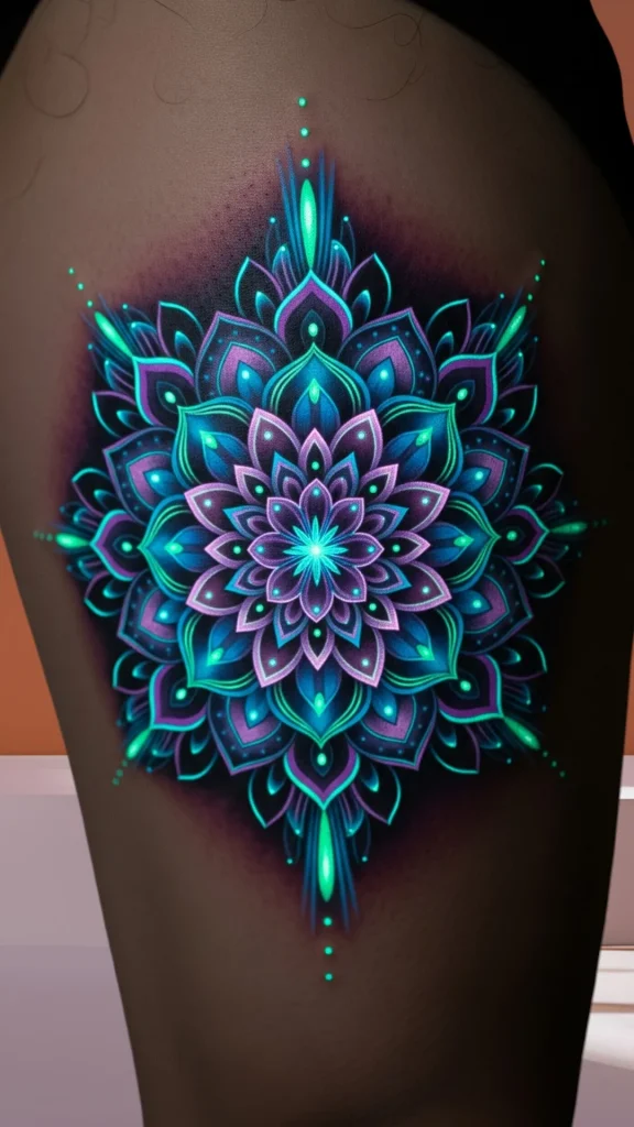 Glowing Mandala Tattoo