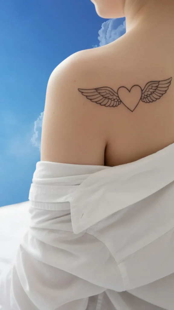 Heart with Wings Tattoo