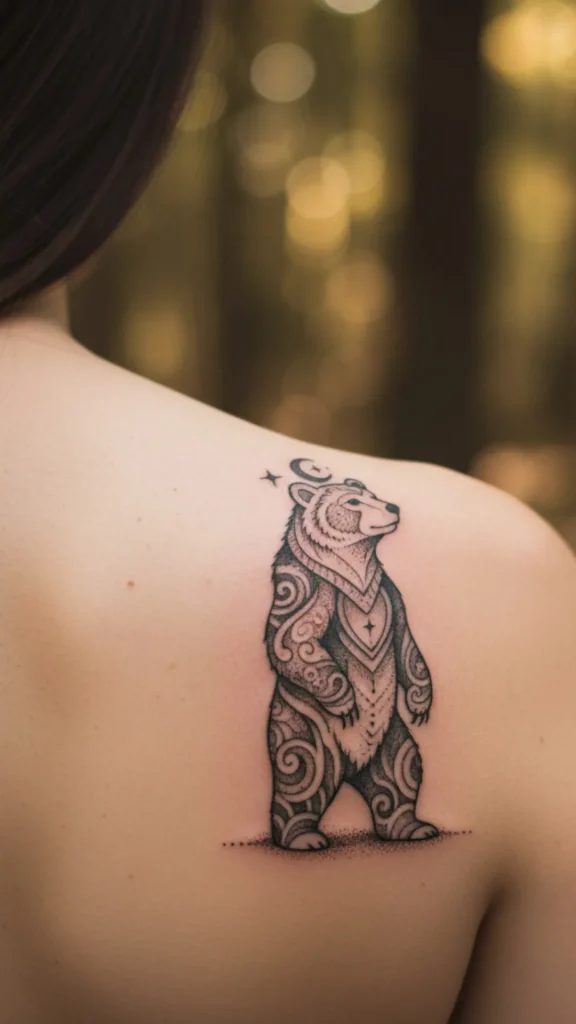 Micro Bear Tattoo