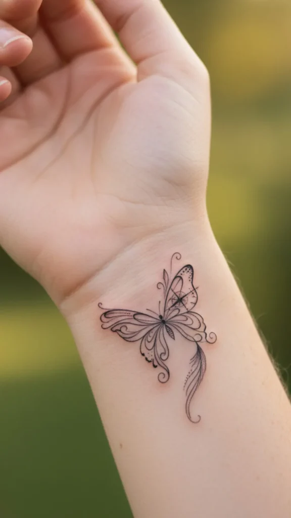 Micro Butterfly Tattoo