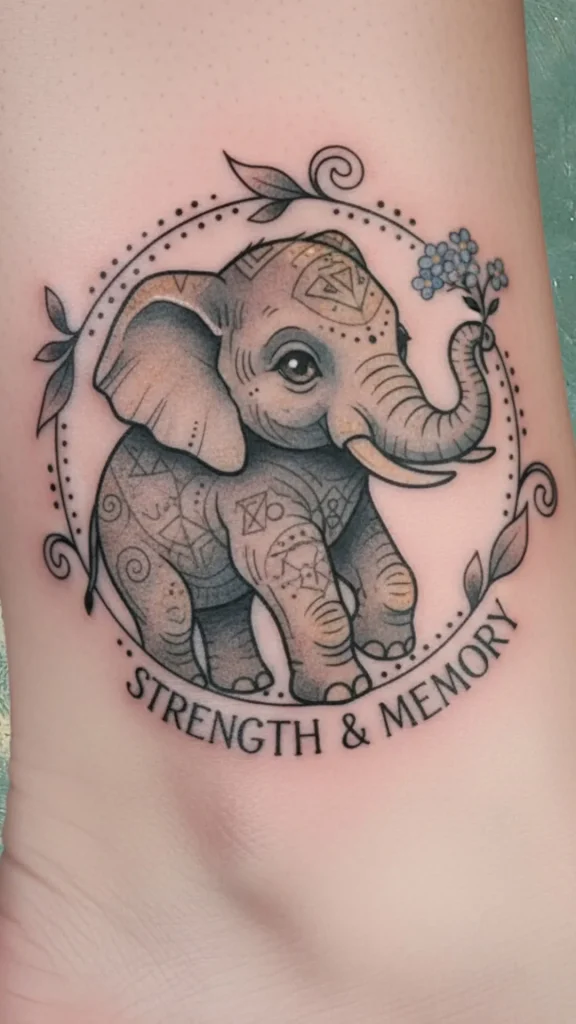Miniature Elephant Tattoo