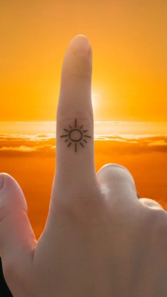 Minimal Sun Tattoo