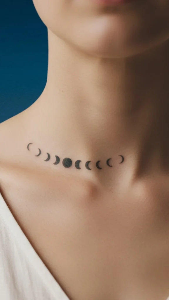 Minimalist Moon Phases Tattoo