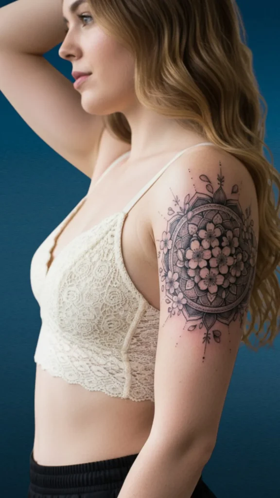 Orchid Mandala Bloom Tattoo