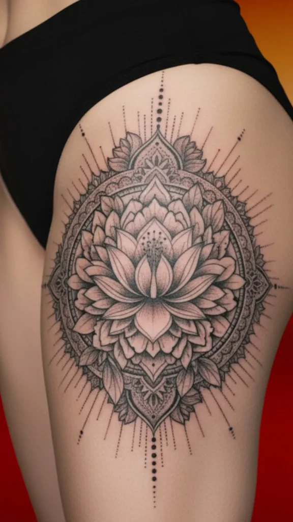 Peony Mandala Grace Tattoo