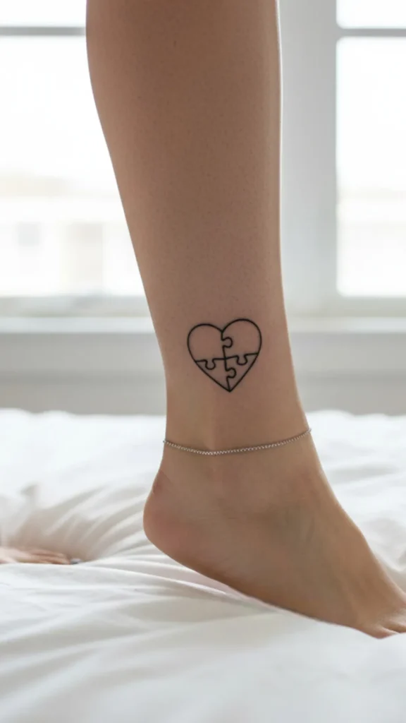 Puzzle Heart Tattoo