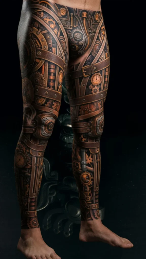 Steampunk Biomechanical Tattoo