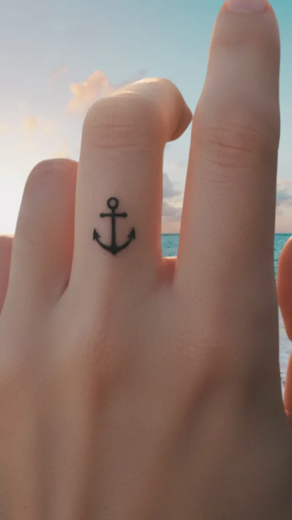 Tiny Anchor Tattoo