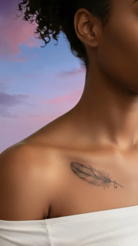 Tiny Feather Tattoo
