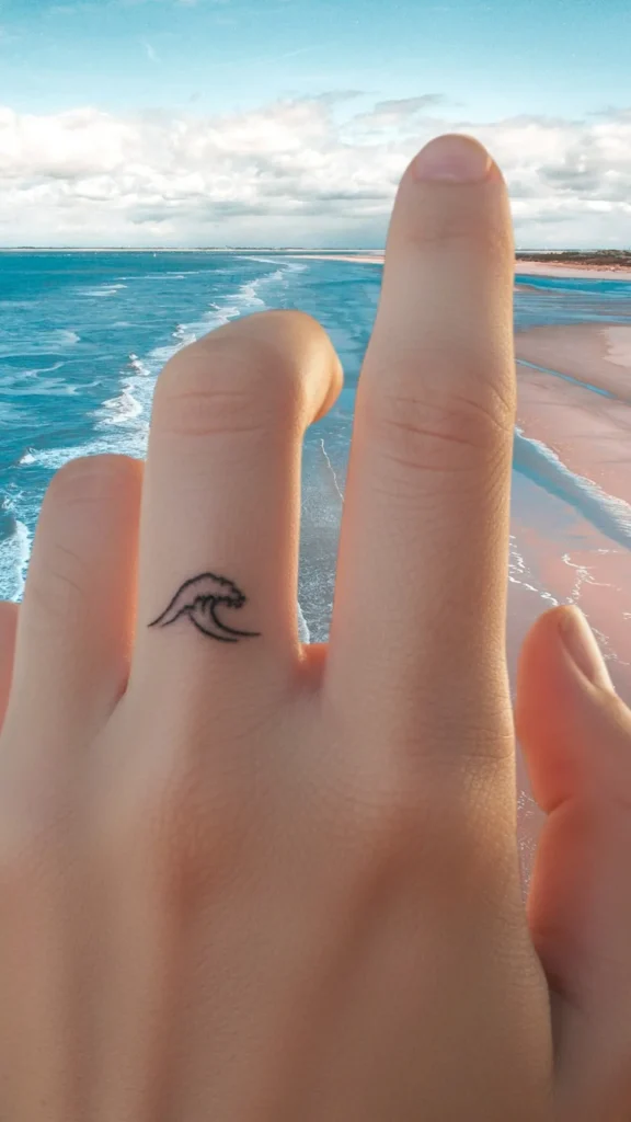 Tiny Wave Tattoo.