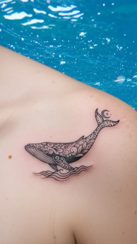 Tiny Whale Tattoo
