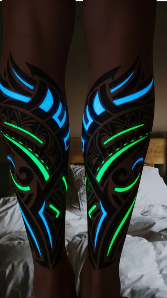 Tribal Glow Accents Tattoo