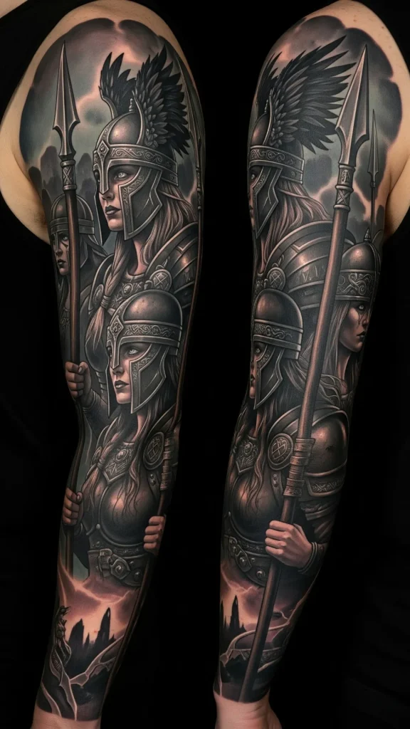 Valkyrie’s Watch Norse Warrior Maidens Tattoo