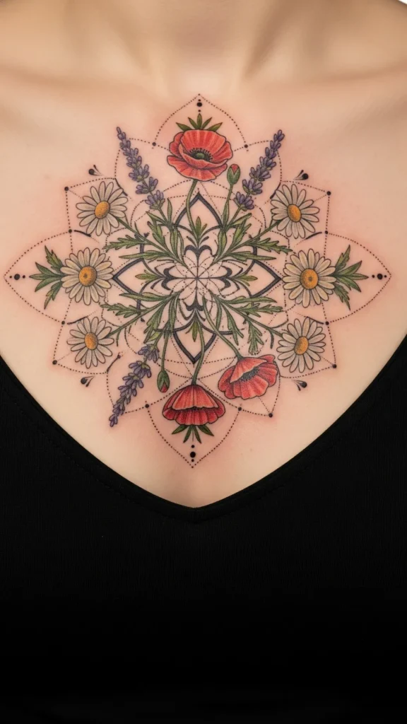 Wildflower Mandala Tattoo