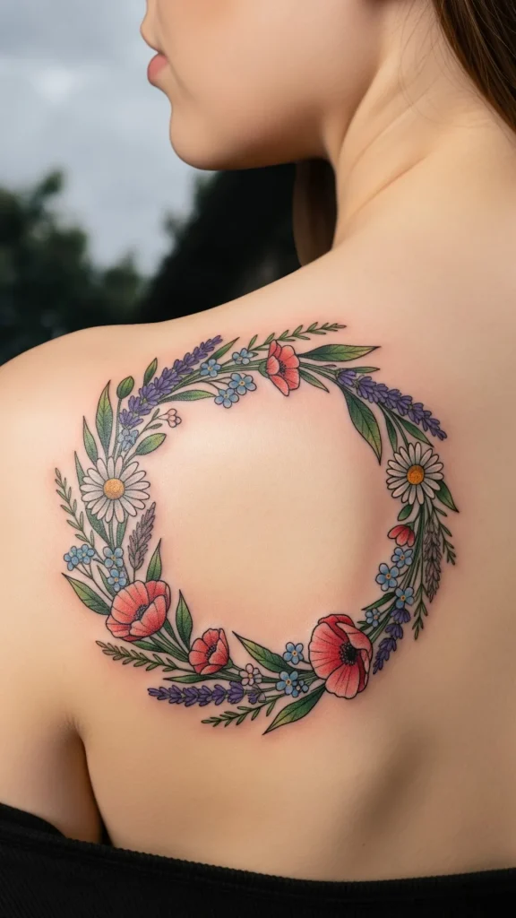 Wildflower Wreath Tattoo