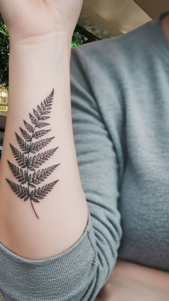 Delicate Fern Frond Tattoo