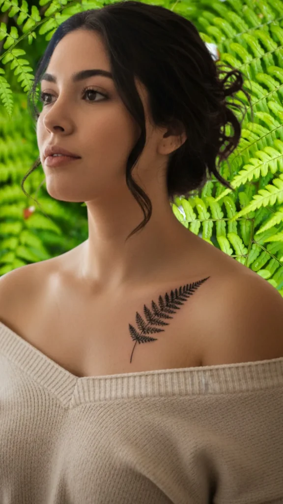 Delicate Fern Leaf Tattoo