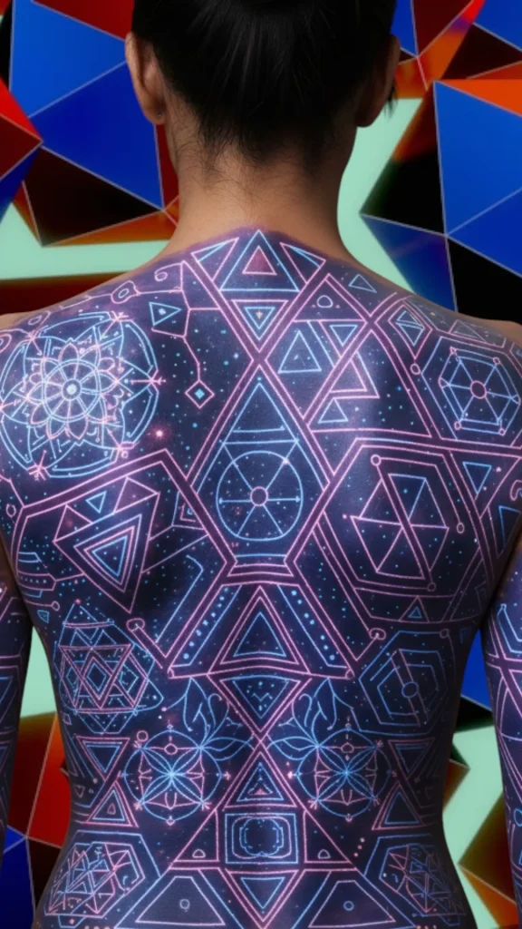 Hidden Geometric Designs Tattoo