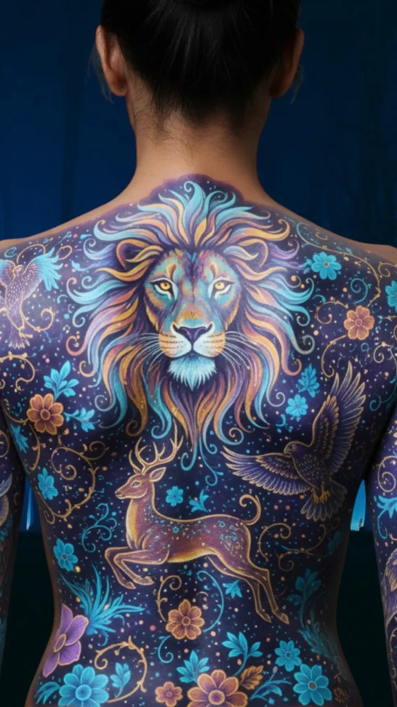 Luminous Wildlife Art Tattoo