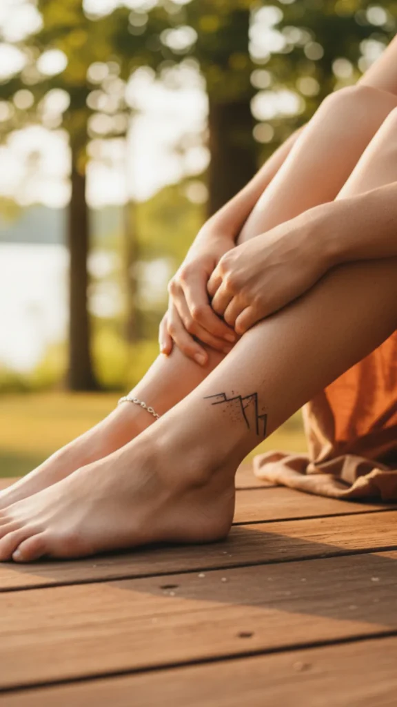 Mini Mountain Outline Tattoo