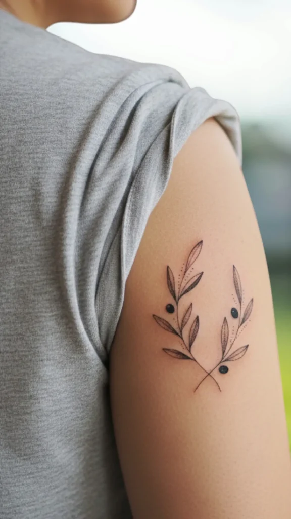 Mini Olive Branch Tattoo