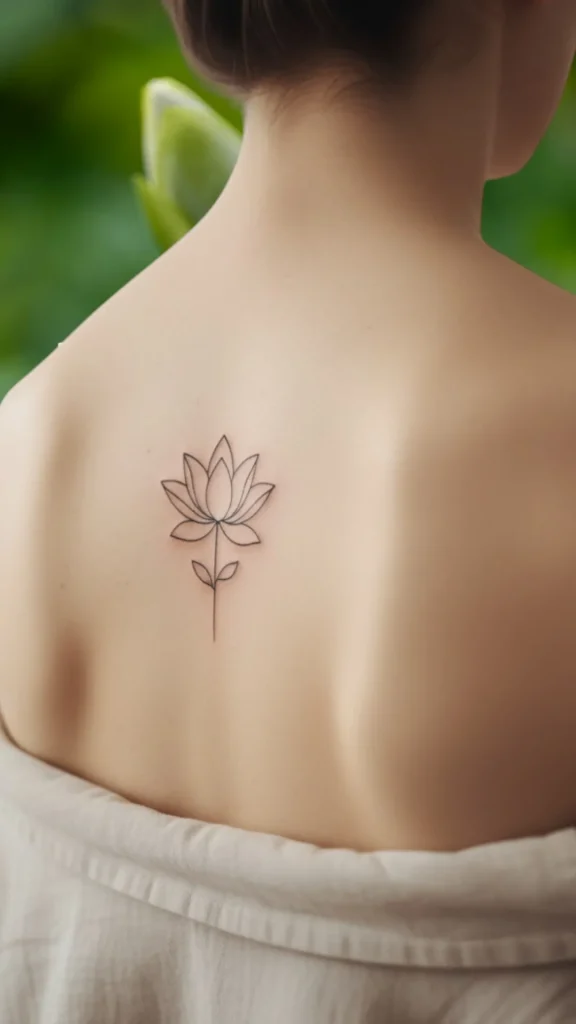 Minimalist Lotus Tattoo