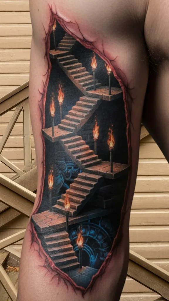 Stairways Into the Skin Tattoo
