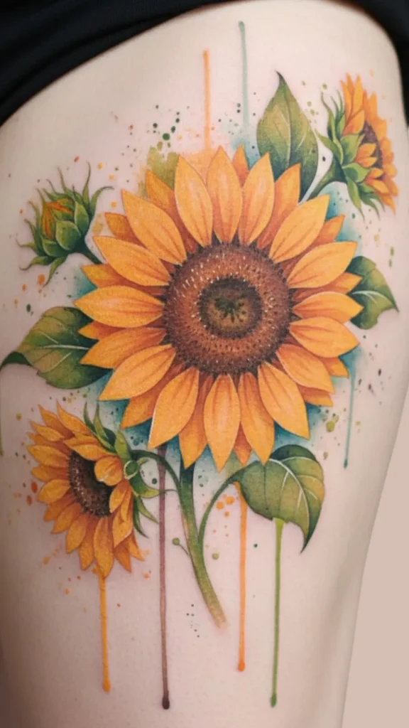 Sunflower Glow Tattoo