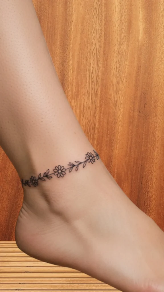 Tiny Daisy Chain Tattoo
