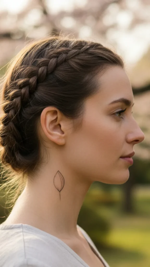 Tiny Lotus Petal Linework Tattoo